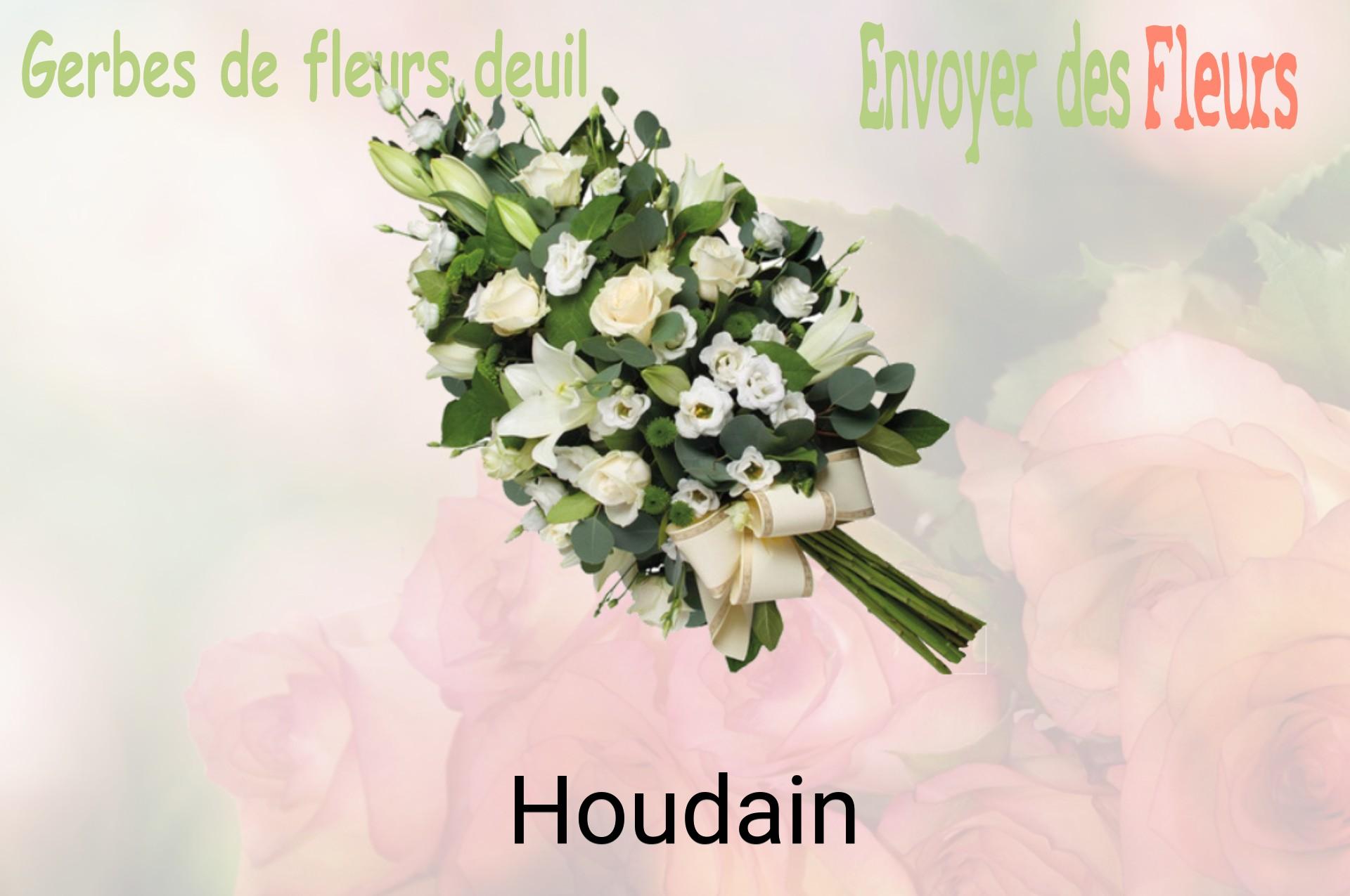 Gerbe de fleurs de deuil livrée à Houdain